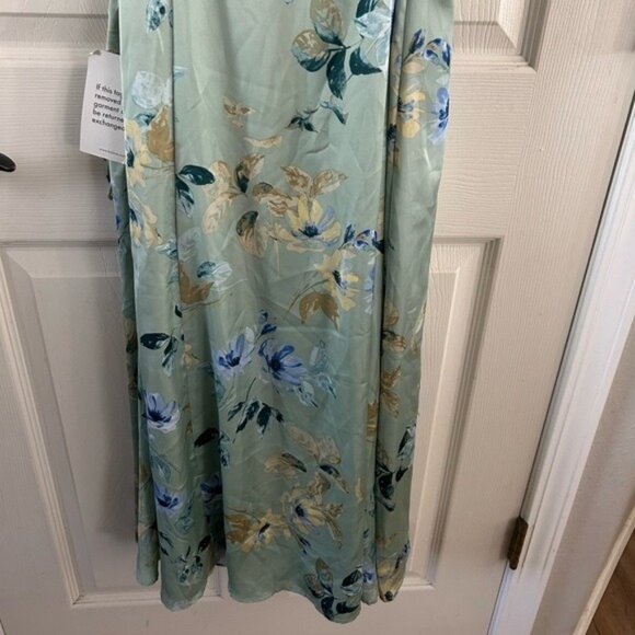 Bohme Floral Wrap Dress NWT Sz Medium Blue & Green - Picture 11 of 16